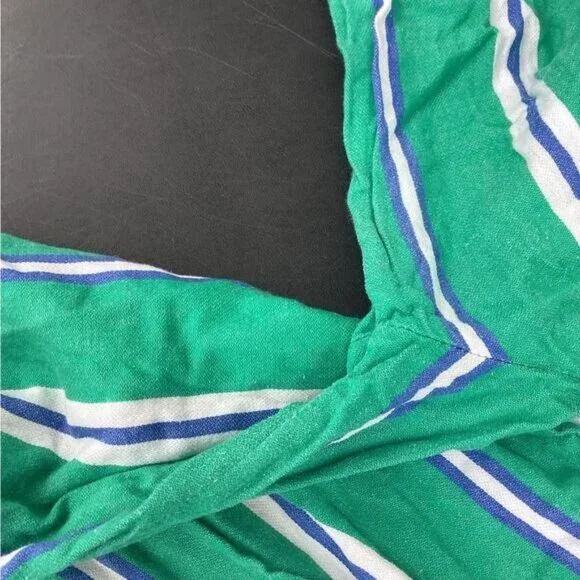 Country Club Chic Cleobella Jade stripe bardot jumpsuit sz large - Picture 7 of 8